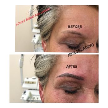 Lovely Brows & Lashes - Microblading before and after - Eyelash Service Near Me - Killeen, Texas