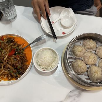Dumpling House - BF11.Sauteed Lamb with Scallion Soup dumplings - Chinese Near Me - Frisco, Texas