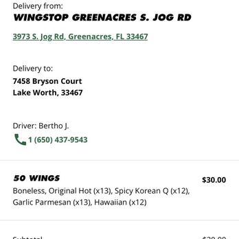 Wingstop - Total for order. - Chicken Wings Near Me - Greenacres, Florida Wingstop - Total for order. - Chicken Wings Near Me - Greenacres, Florida