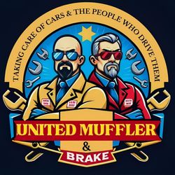 United Muffler & Brake - Logo for United Muffler with Ed and Sam