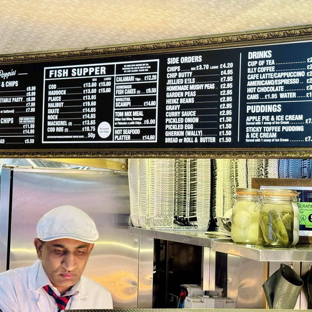 Poppie's - The menu - Fish & Chips Near Me - London, XGL