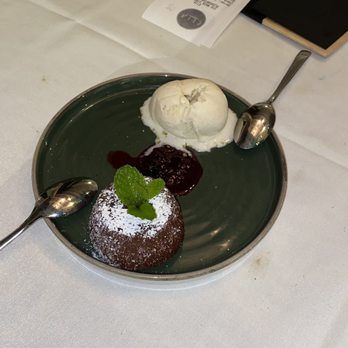 Elia - Chocolate cake with ice cream - Greek Near Me - Pleasanton, California Elia - Chocolate cake with ice cream - Greek Near Me - Pleasanton, California