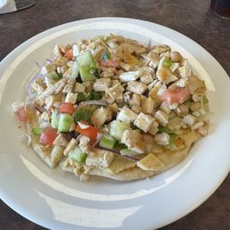 Greek pita nachos Greek pita nachos