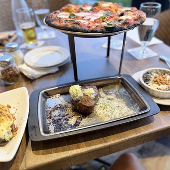 Riverdance Restaurant - Twice baked potato, steak with butter, creamed spinach and pizza - Breakfast & Brunch Near Me - Guild, Tennessee Riverdance Restaurant - Twice baked potato, steak with butter, creamed spinach and pizza - Breakfast & Brunch Near Me - Guild, Tennessee