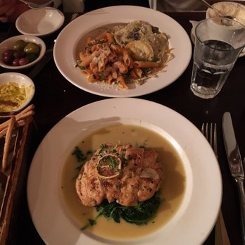 Becco - Pastas on top, pollo al limone on bottom. Not good. - Italian Near Me - New York, New York