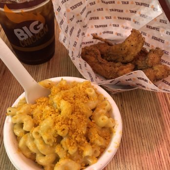 Big Chicken - Mac and cheese with chicken strips and soda - Chicken Shop Near Me - Las Vegas, Nevada