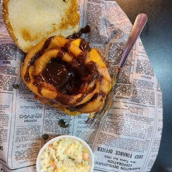 Walk On Bar & Grill - Viking burger with slaw - Sports Bars Near Me - Mount Horeb, Wisconsin Walk On Bar & Grill - Viking burger with slaw - Sports Bars Near Me - Mount Horeb, Wisconsin