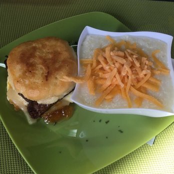 Trindy Gourmet - Trindy breakfast sandwich....The Set.  Substituted the ham for turkey sausage. - Breakfast & Brunch Near Me - West Palm Beach, Florida
