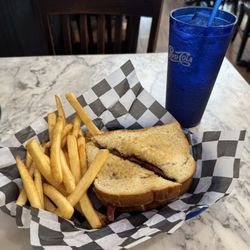 Marino's Mob Burgers and Ice Cream - Billy Jack Melt*, fries, Pepsi