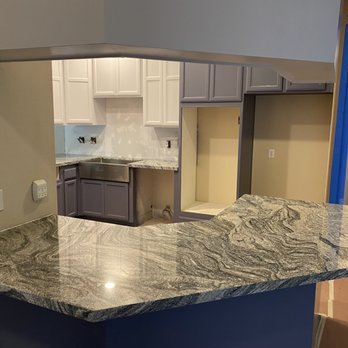 V&S Quality Construction - Refreshed kitchen with two tone cabinets and swirly grey marble - General Contractors Near Me - Loomis , California V&S Quality Construction - Refreshed kitchen with two tone cabinets and swirly grey marble - General Contractors Near Me - Loomis , California