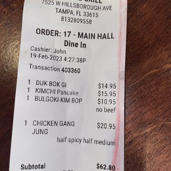 Sa Ri One Grill - Korean Near Me - Tampa, Florida