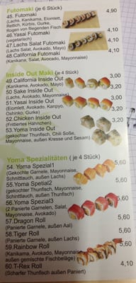 Menu photo 4 Yoma Sushi Bad Kreuznach, RP