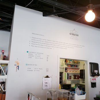 Circus Play Cafe - the menu on the wall - Cafes Near Me - Vancouver, British Columbia