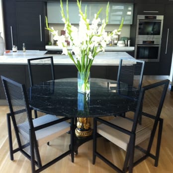 North Coast Tile & Stone - No job too small!  Our wonderful dining table top in Black Marble - St. Helena, CA. - General Contractors Near Me - Santa Rosa, California