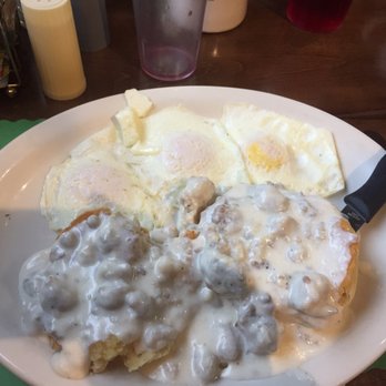 Duffy's Diner - Sausage gravy over biscuit with 3 eggs any style - American Near Me - Haverhill, Massachusetts Duffy's Diner - Sausage gravy over biscuit with 3 eggs any style - American Near Me - Haverhill, Massachusetts