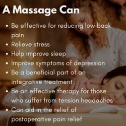 Massage benefits