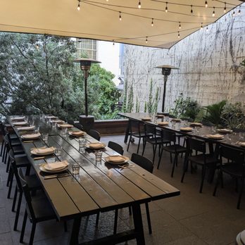 Del Popolo - Back terrace seating (private event set up) - Pizza Near Me - San Francisco, California Del Popolo - Back terrace seating (private event set up) - Pizza Near Me - San Francisco, California