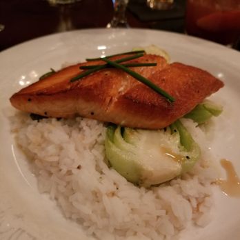 Wellington's - Salmon with bok choy and jasmine rice- loved it! - Bars Near Me - Johnson City, Tennessee Wellington's - Salmon with bok choy and jasmine rice- loved it! - Bars Near Me - Johnson City, Tennessee