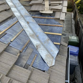 Galaxy Roofing - Valley location had damaged wood due to the flooding rainwater sideways onto the felt paper - Roofing Near Me - Folsom, California Galaxy Roofing - Valley location had damaged wood due to the flooding rainwater sideways onto the felt paper - Roofing Near Me - Folsom, California