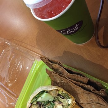 Salata - A mix of Prickly Pear Limeade and Peach Lemonade - Salad Near Me - Spring, Texas