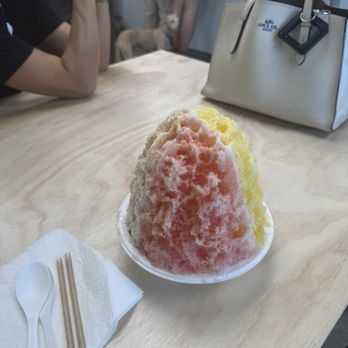 Chillest Shave Ice - Strawberry milk, guava, and mango with ice cream ($1 extra) and snow cap (snow cap is free!) - Shaved Ice Near Me - Honolulu, Hawaii Chillest Shave Ice - Strawberry milk, guava, and mango with ice cream ($1 extra) and snow cap (snow cap is free!) - Shaved Ice Near Me - Honolulu, Hawaii
