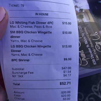 Top Tier Catering - Sample receipt but totally worth it - Caterers Near Me - Brooklyn, New York