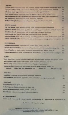 Menu photo 2 SEA Thai Bistro Santa Rosa, CA