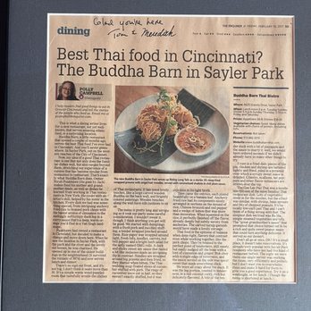 Buddha Barn - Award - Thai Near Me - Cincinnati, Ohio