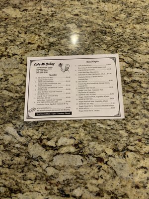 Menu photo 4 Cafe Mi Quang Philadelphia, PA