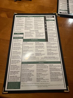 Menu photo 1 Matthew's 1600 Catonsville, MD Menu photo 1 Matthew's 1600 Catonsville, MD