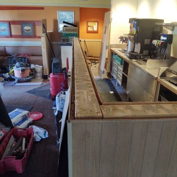 JF Tradesman - Local restaurant remodel, the half wall gets its new cap and screens. - Handyman Near Me - Greeley, Colorado