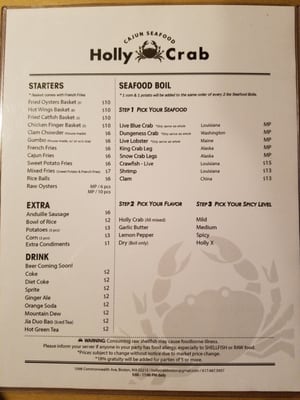 Menu photo 7 Holly Crab Boston, MA