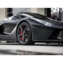 Photo of Sticker City - Sherman Oaks, CA, US. Ferrari LaFerrari is by far the most challenging wrap we've done. This is a custom color called Chemical Black.