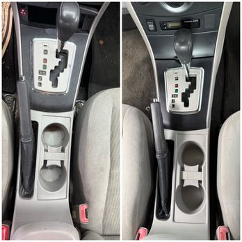 Raudy Auto Spa - Before and after of center console cleaning (full detail) - Car Wash Near Me - Freeport, New York