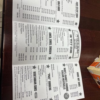 Pete's Subs and Deli - Menu 12/25 - Sandwiches Near Me - Egg Harbor Township, New Jersey