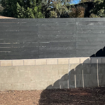 Stump Fence - The back section from head-on with a row of new blocks. - Fences & Gates Near Me - Glendora, California Stump Fence - The back section from head-on with a row of new blocks. - Fences & Gates Near Me - Glendora, California