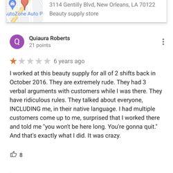 My review posted a year (6 years ago) after working there. The owners response with blatant lies 3 days ago.