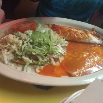 Old West Mexican Restaurant - Vegetarian plate of one burrito, one enchilada and one tostada - Mexican Near Me - Des Moines, Iowa Old West Mexican Restaurant - Vegetarian plate of one burrito, one enchilada and one tostada - Mexican Near Me - Des Moines, Iowa