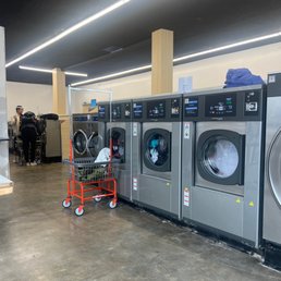 Inside the laundromat