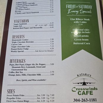 Crosswinds Cafe - Menu - Breakfast & Brunch Near Me - Martinsburg, West Virginia