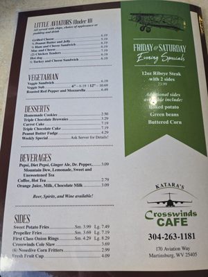 Menu photo 4 Crosswinds Cafe Martinsburg, WV