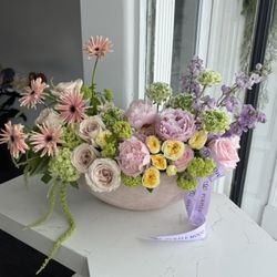 Purple Mood Flowers - Mommy's Bloom vase