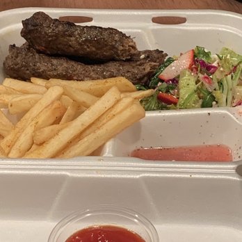 LE Chef Mediterranean - Kafta Kabob Plate with salad and fries - Mediterranean Near Me - Upland, California