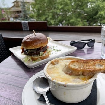 Oakside - French Onion Soup and Chopped American Wagyu Steak Burger - Seafood Near Me - Big Bear Lake, California Oakside - French Onion Soup and Chopped American Wagyu Steak Burger - Seafood Near Me - Big Bear Lake, California