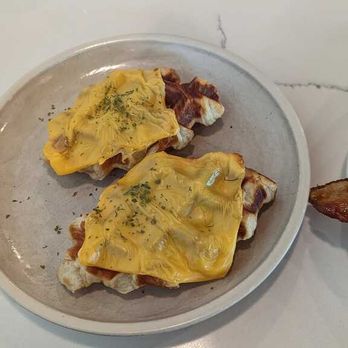 Talia's cafe - Cold American cheese over the croffles - Breakfast & Brunch Near Me - Allen, Texas