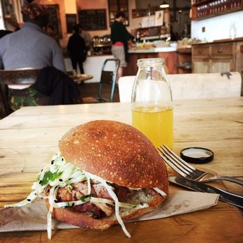The Fumbally - Pulled pork sandwich from the special board - Coffee & Tea Near Me - Dublin, D The Fumbally - Pulled pork sandwich from the special board - Coffee & Tea Near Me - Dublin, D