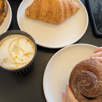 Attalus Coffee - Butter croissant and my three year old about to devour the morning bun - Breakfast & Brunch Near Me - Vacaville, California Attalus Coffee - Butter croissant and my three year old about to devour the morning bun - Breakfast & Brunch Near Me - Vacaville, California