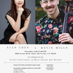 Irvine Conservatory of Music - Nov 6th@7:00 pm
Faculty Duo Recital
4840 Irvine Blvd,#102