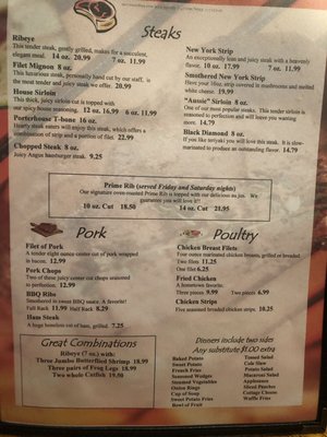 Menu photo 2 Treece's Restaurant & Lounge Rossville, IN