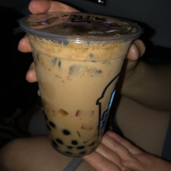 Chi Tea - Regular milk tea with boba and rainbow jellies - Bubble Tea Near Me - Lombard, Illinois
